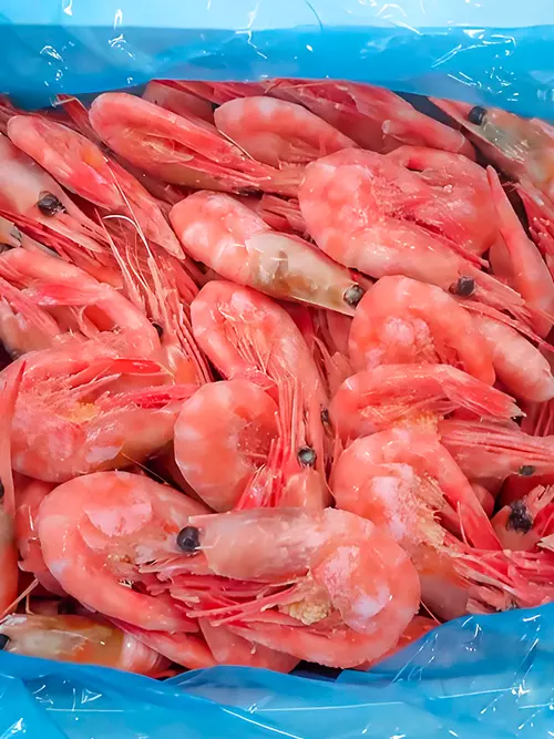 Креветки северные с головой, размер 90/120, коробка 1кг