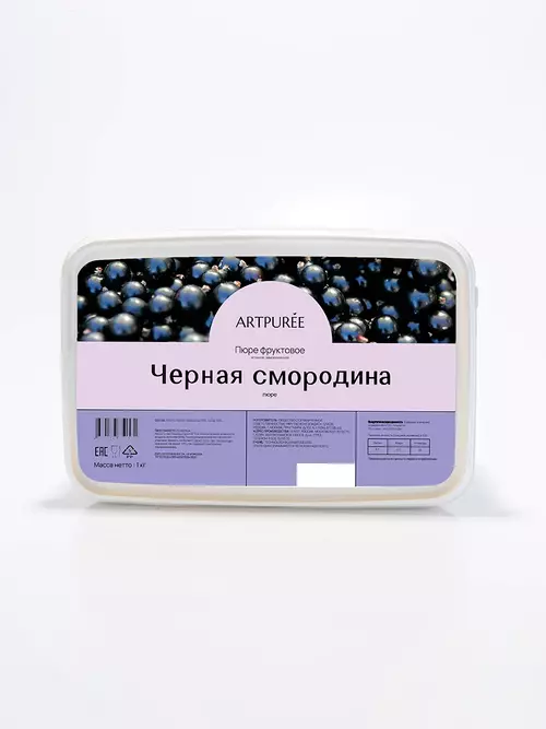 Черная смородина пюре замороженное Artpuree, 1кг