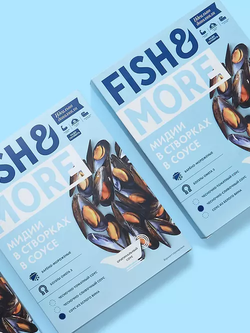 Мидии чилийские в чесночно-сливочном соусе FISHandMORE, 500 г