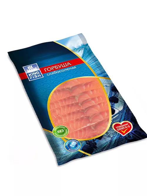 Горбуша слабосоленая ломтики (King Fish), 100г