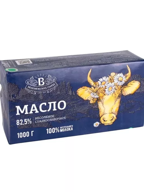 Масло сливочное несоленое 82,5%