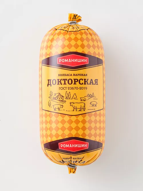 Колбаса Докторская вареная ~1кг Романишин