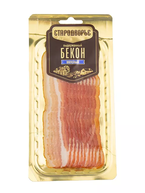 Бекон вяленый с/в нарезка