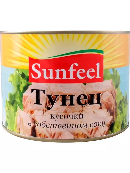 Тунец кусочки в собственном соку, 1885гр