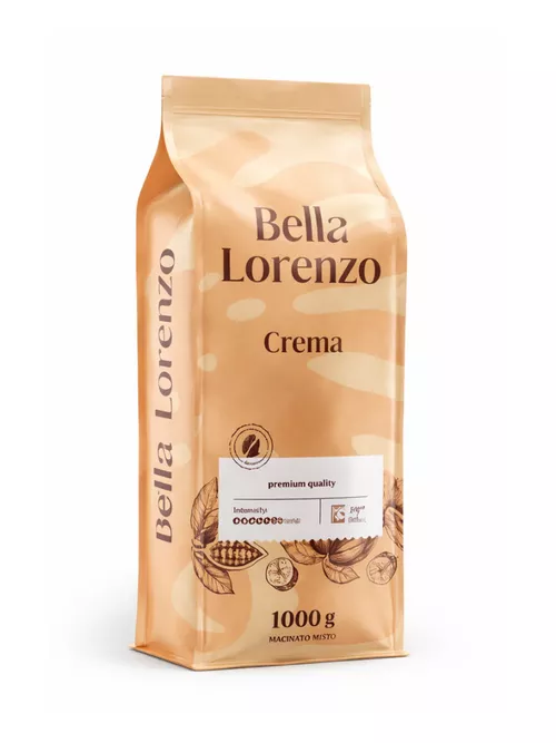 Кофе натуральный жареный в зёрнах 1000гр Crema  Bella Lorenzo