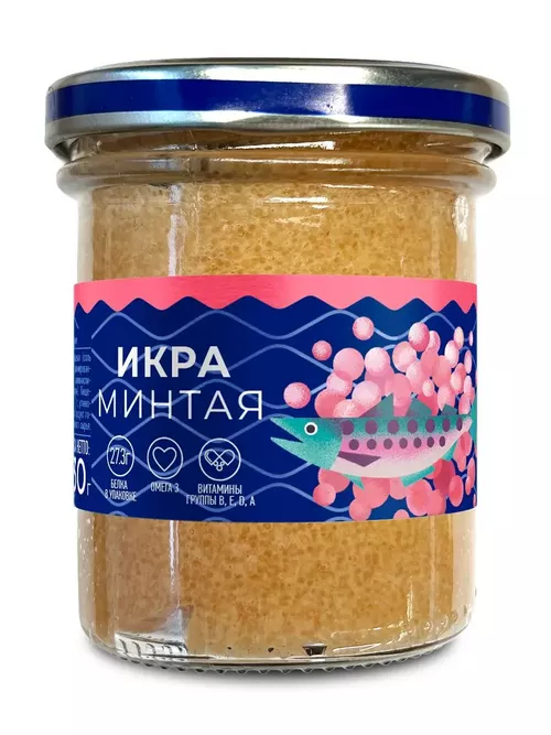 Икра минтая пробойная соленая 130гр Путина