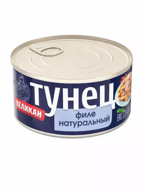 Тунец филе натуральный ж/б 185гр Пеликан Тайланд