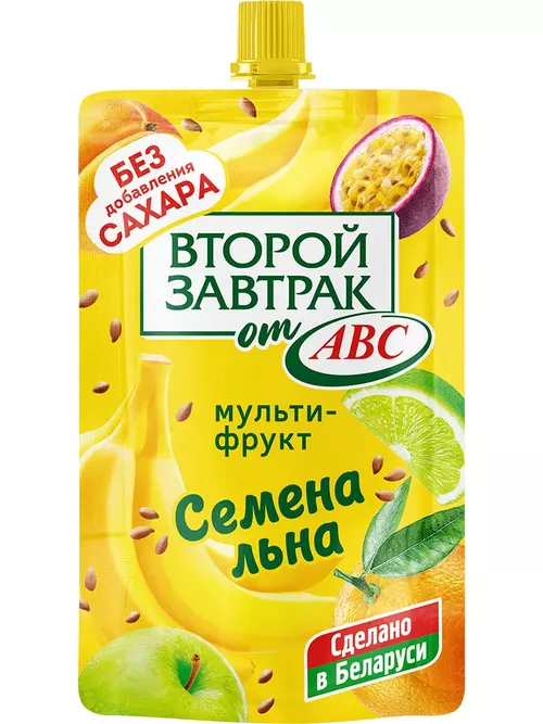 Десерт мультифруктовый с семенами льна  ДОЙ-ПАК 200гр  АВС
