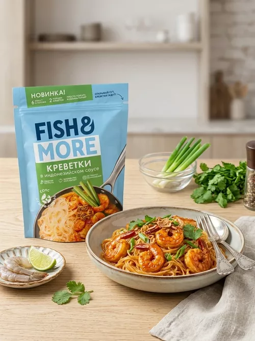 Креветка ваннамей в соусе Индонезийском Fish  More уп.400гр