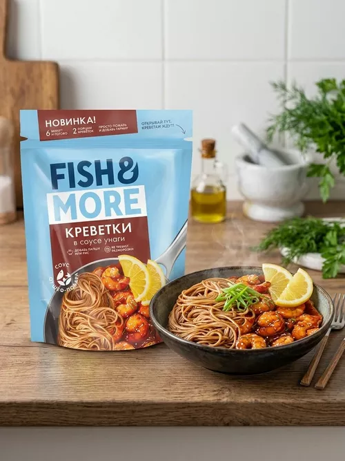 Креветка ваннамей в соусе унаги Fish More уп 400гр