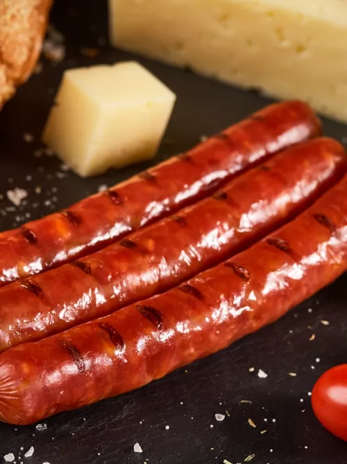 Колбаски Пикантные с сыром полу копченые (Производитель Baltia)